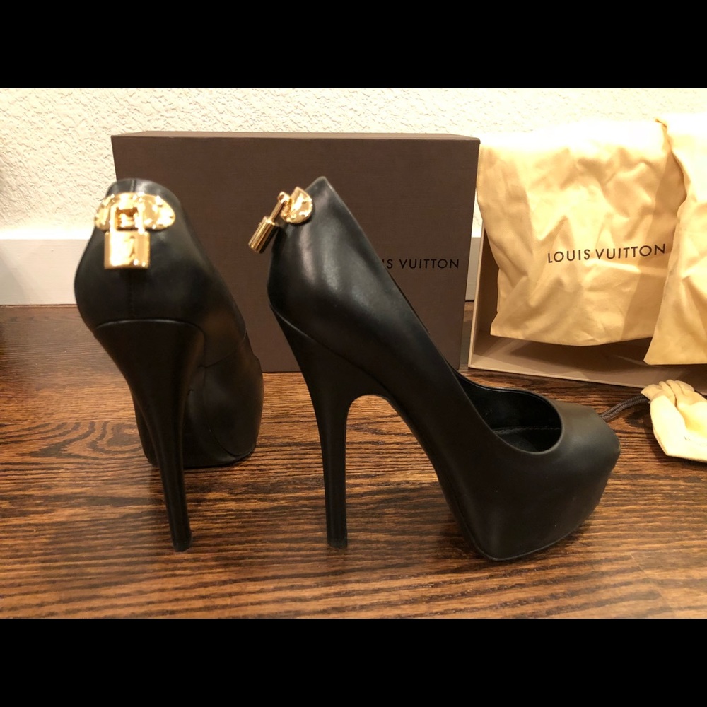 Louis Vuitton peep hole heels